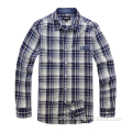 Commuter Minimalist Plaid Lapel Long Sleeved Shirt